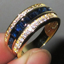 Load image into Gallery viewer, Sir Morien Diamond Sapphire Ring 18k Gold