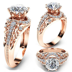 Dorothea 14K Rose Gold Microinlaid  Ring