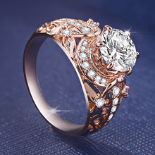 Load image into Gallery viewer, Dorothea 14K Rose Gold Microinlaid  Ring