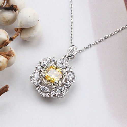 Silver 925 Jewelry Necklace Diamond Pendants for Women Colgante Plata De Ley 925 Mujer Bizuteria Gemstone Jewelry Pendant Girls