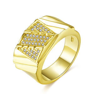 Blason 14k Yellow Gold Couple Diamond Rings