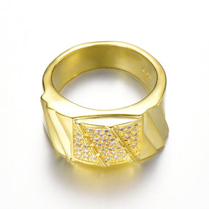 Blason 14k Yellow Gold Couple Diamond Rings