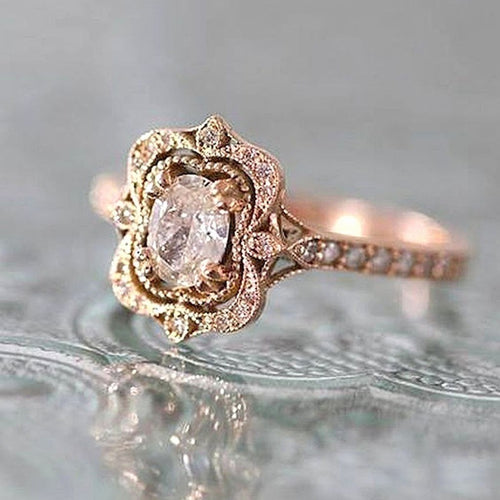 Empress Nero 14K Rose Gold 1.5 carat Diamond Rings