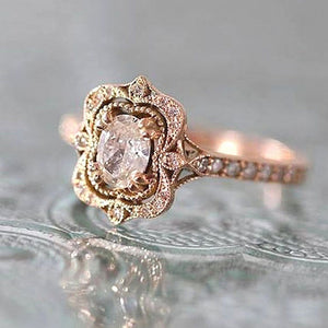 Empress Nero 14K Rose Gold 1.5 carat Diamond Rings